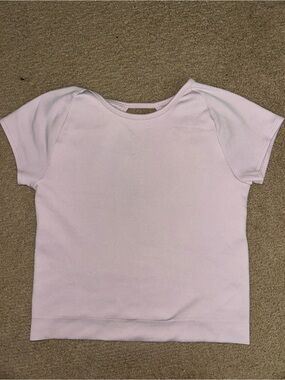 Girls Light Pink Seamless Crop Top